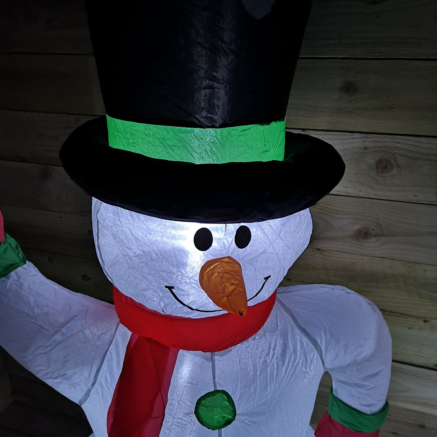 1.5m Indoor Outdoor Inflatable Lit Snowman Family Christmas with 12 Warm White LEDs