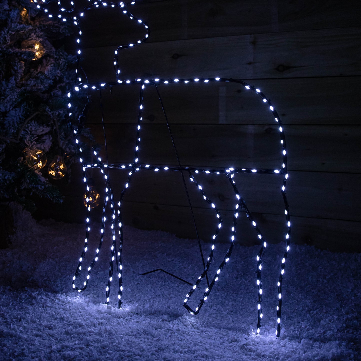 1mx80cm Light up Standing Christmas Reindeer with 292 White LEDs