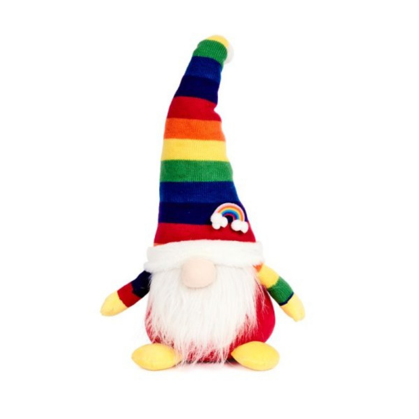 45cm Sitting Plush Christmas Gonk Decoration in Rainbow