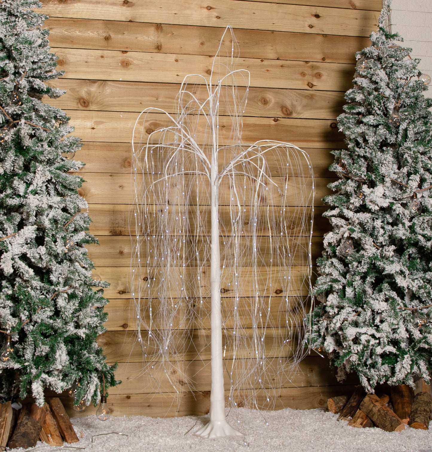 1.8m White Christmas Willow Tree with App, Remote Control and 240 RGB LEDs