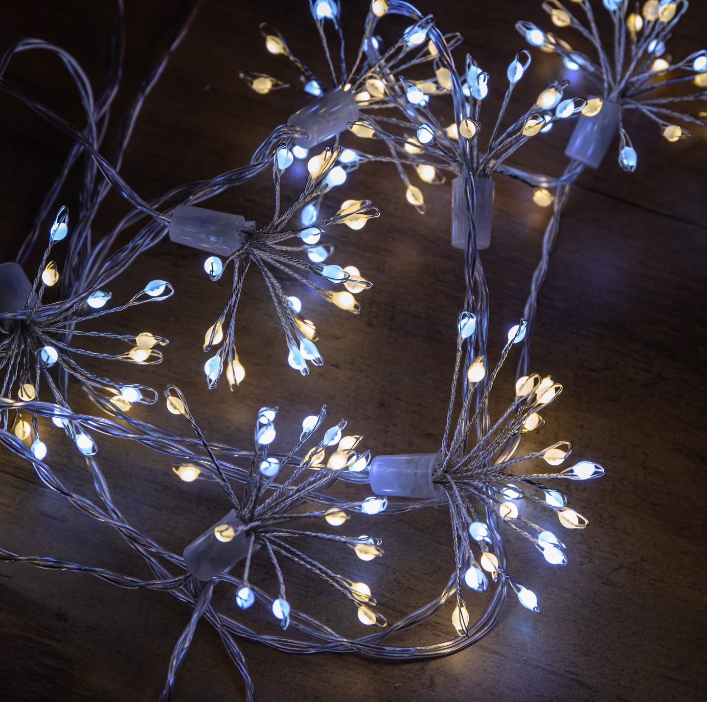 4.5m Ultra Brights Starburst Multi-Action Christmas Lights with White & Warm White LEDs and Timer Function