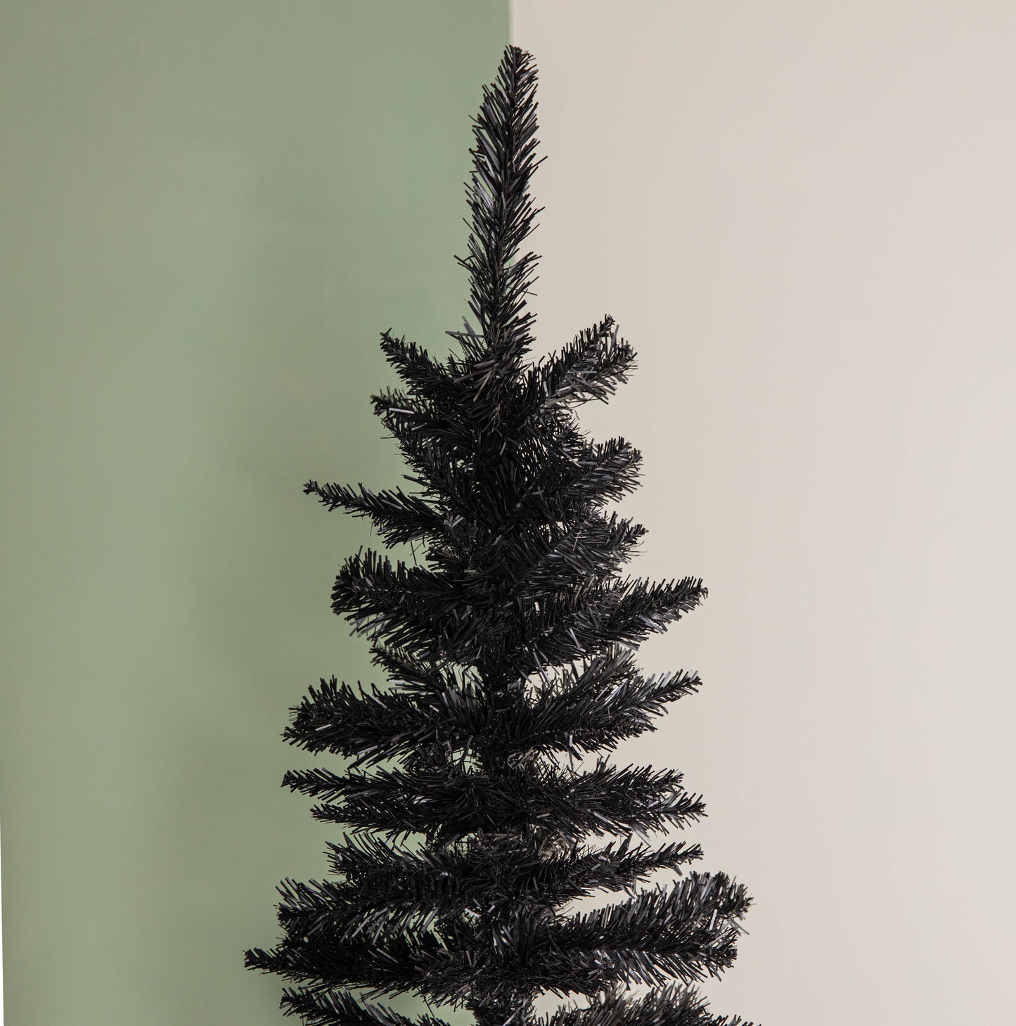 6ft (1.8m) Black Pencil Pine Artificial Christmas Tree with 321 Tips