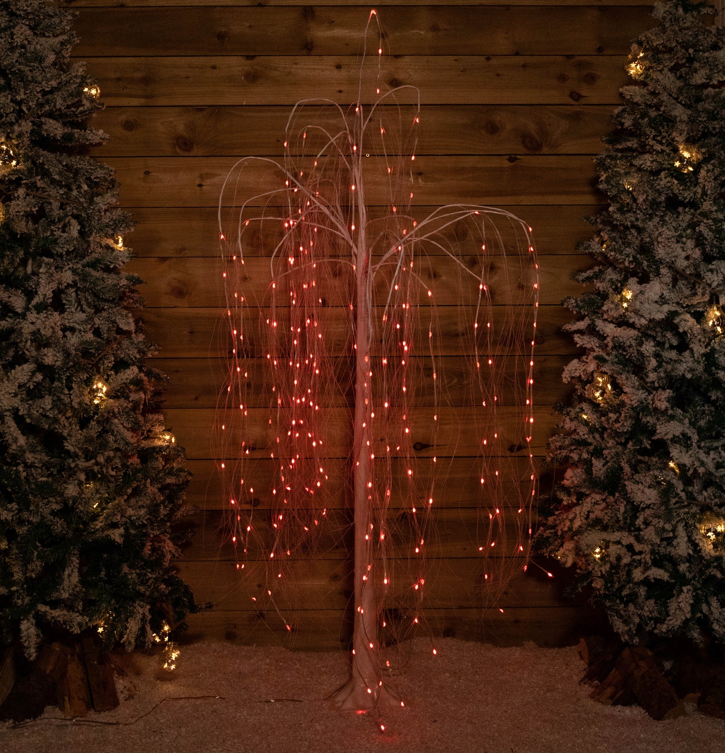 1.8m White Christmas Willow Tree with App, Remote Control and 240 RGB LEDs