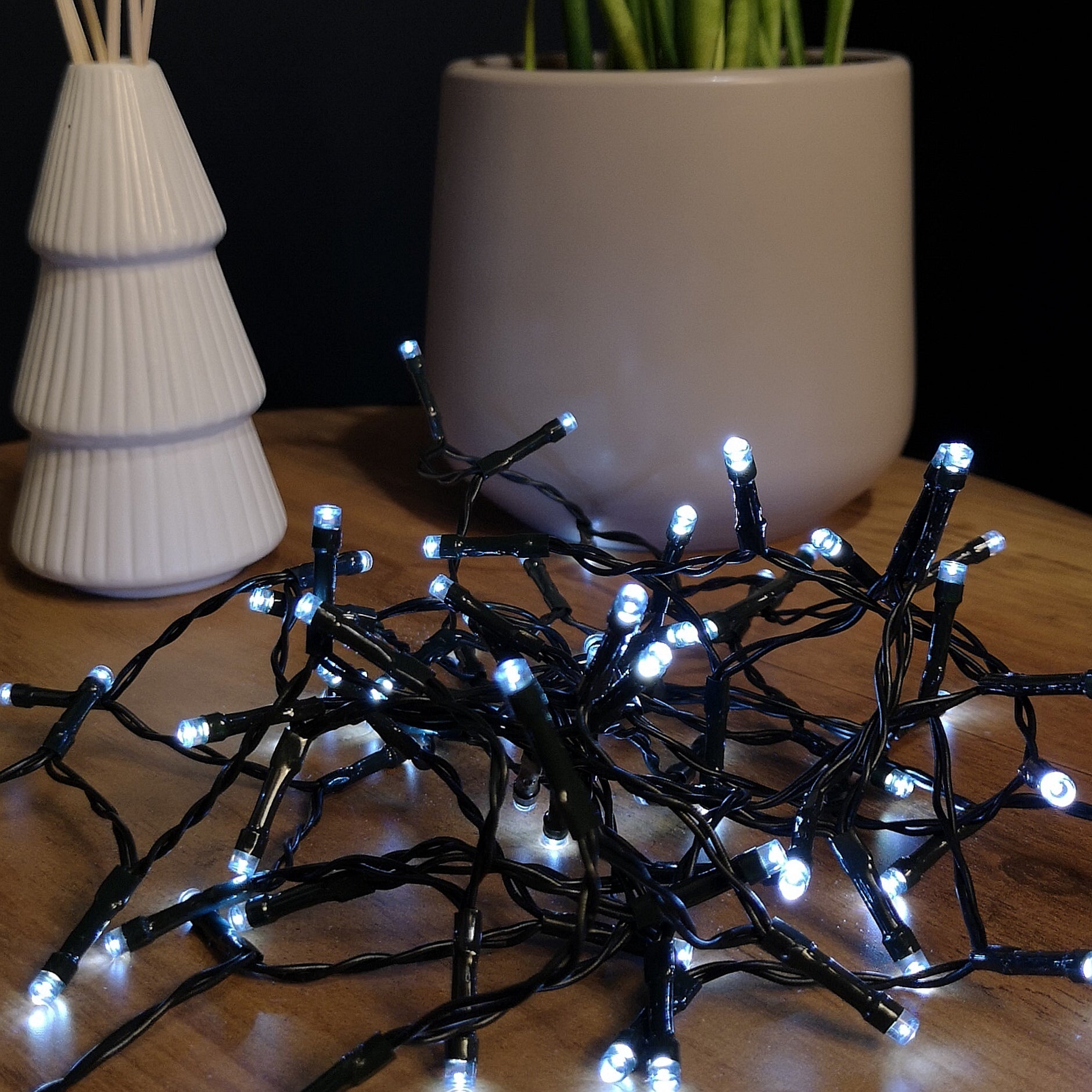 4m Battery Operated Indoor Outdoor Christmas String lights with 80 White LEDs