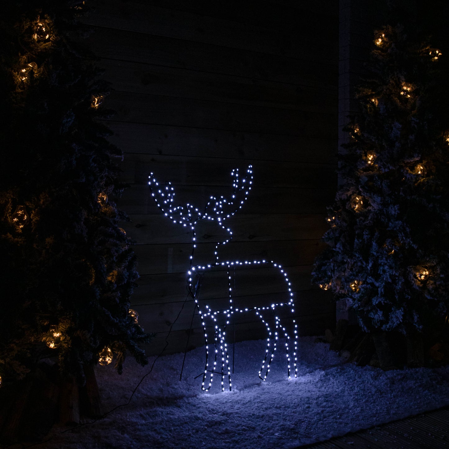 1mx80cm Light up Standing Christmas Reindeer with 292 White LEDs