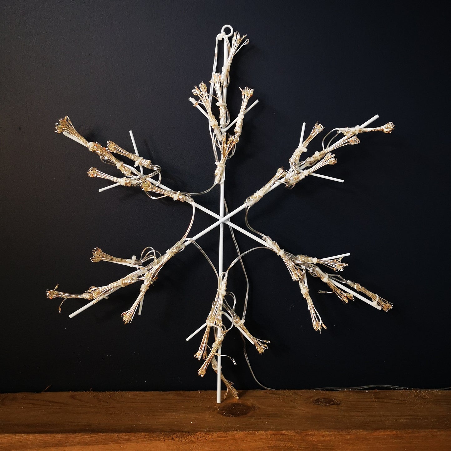 40cm LED Hanging Snowflake Christmas Decoration in Rainbow