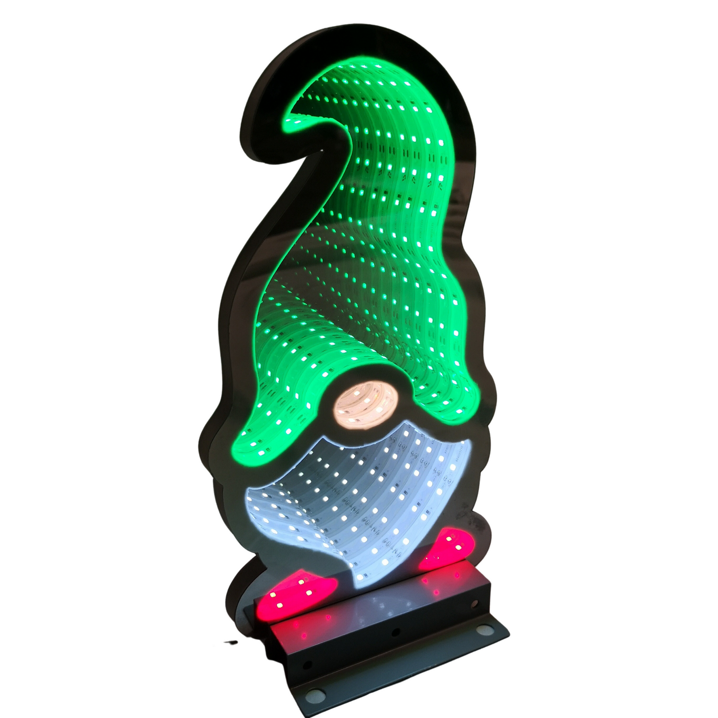 30cm LED Infinity Light Gonk - Green Hat