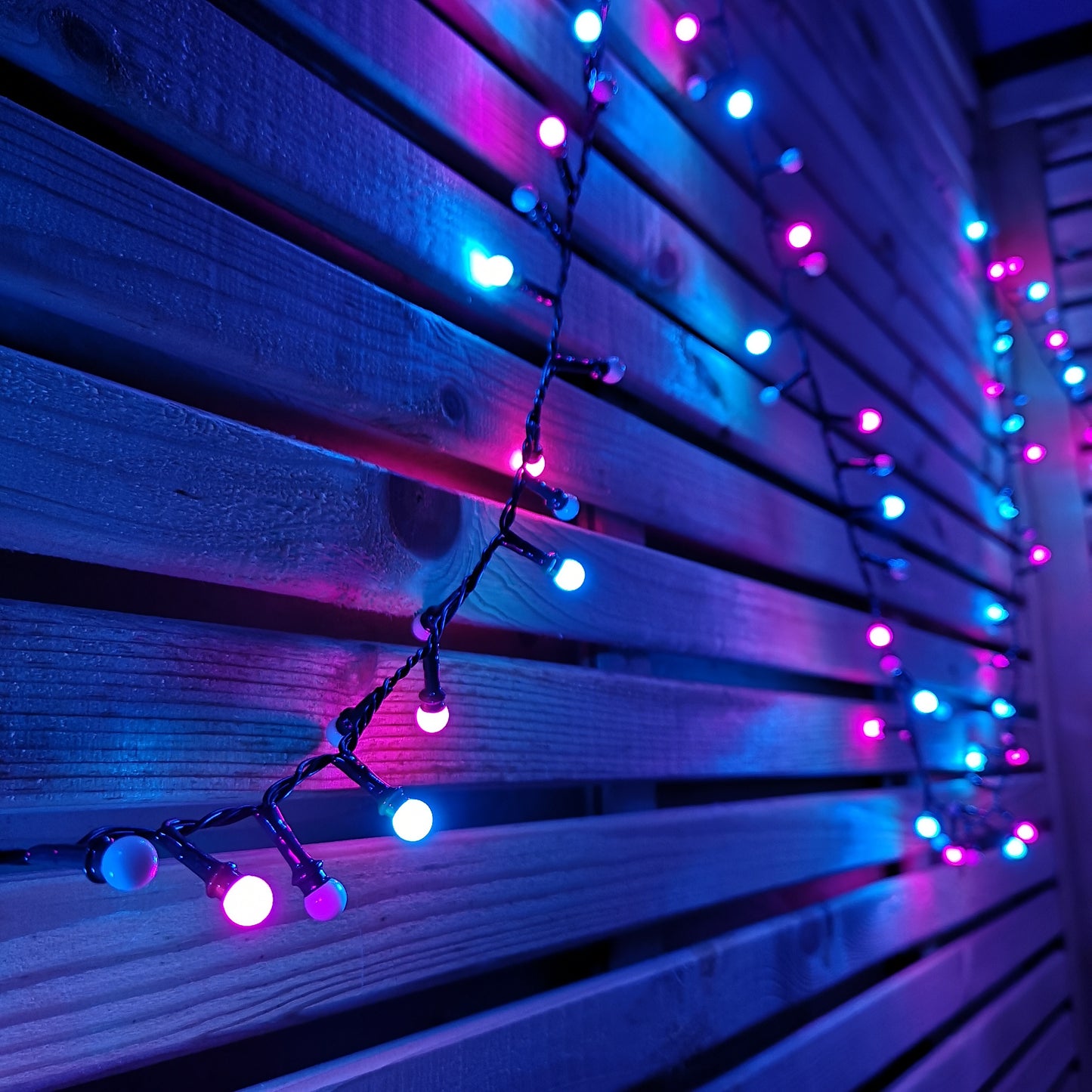 3.75M 150 LED Frosted Berry Christmas Cap Lights in Rainbow with Timer Indoor or Outdoor