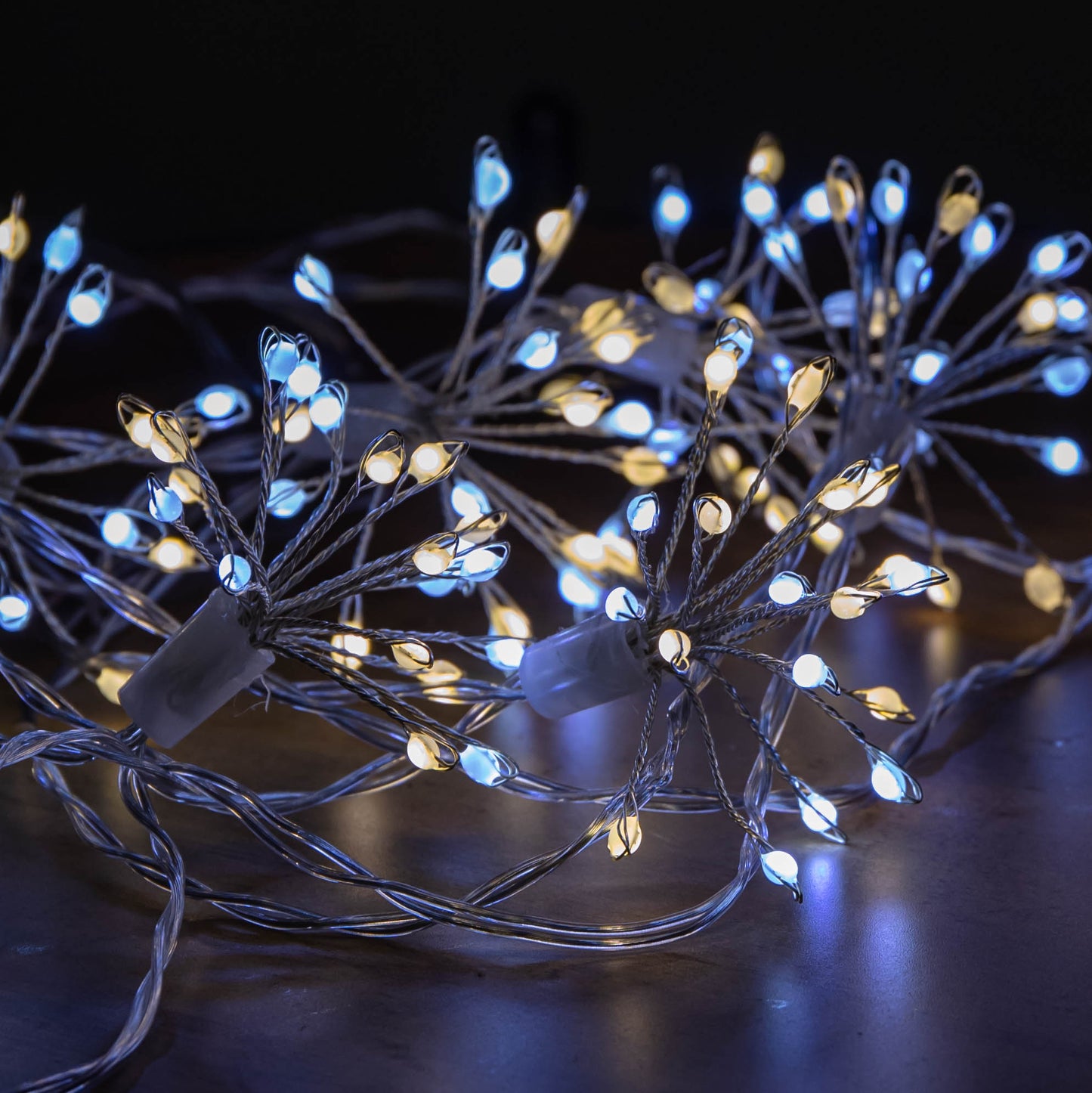 4.5m Ultra Brights Starburst Multi-Action Christmas Lights with White & Warm White LEDs and Timer Function