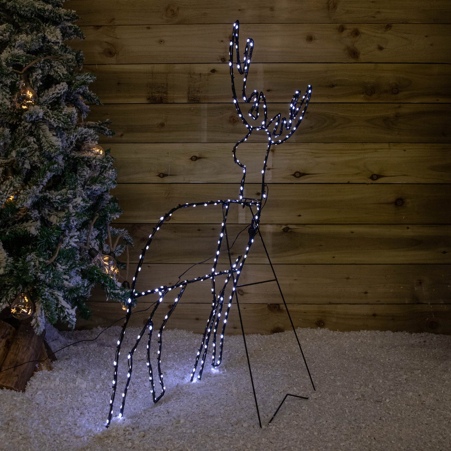 1mx80cm Light up Standing Christmas Reindeer with 292 White LEDs