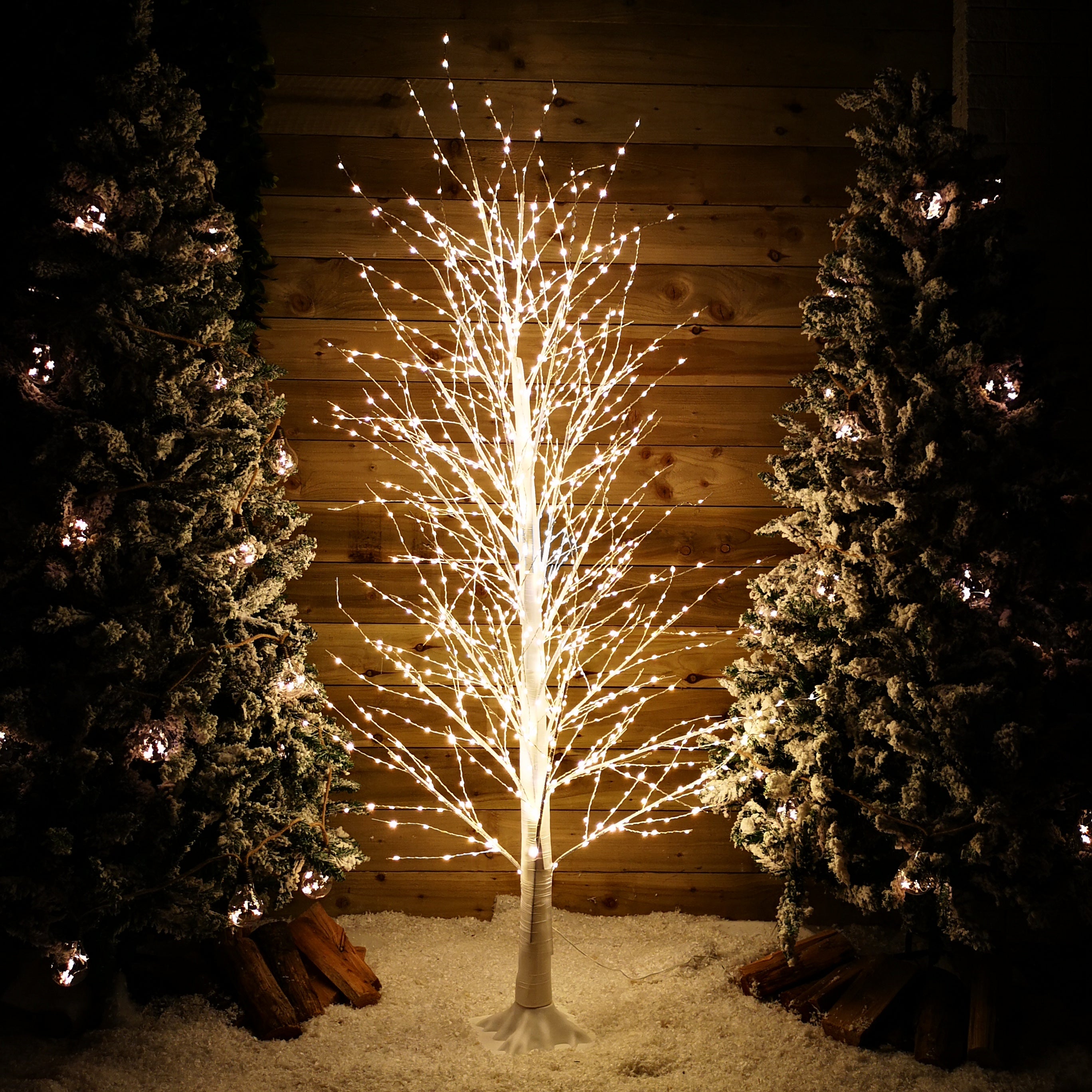 6ft (1.8m) White Modelling Micro Dot Tree with 1,300 Twinkling LEDs in Warm white 