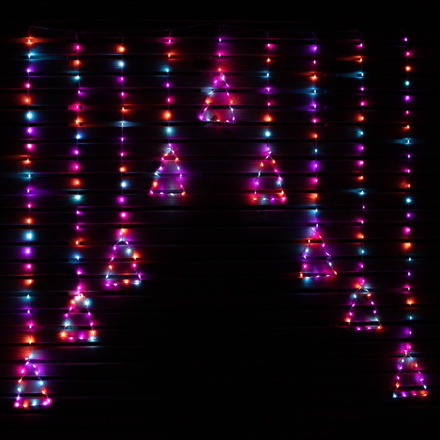 1.2m x 1.2m FlexiBrights Christmas Tree Curtain Lights with 258 Rainbow LEDs