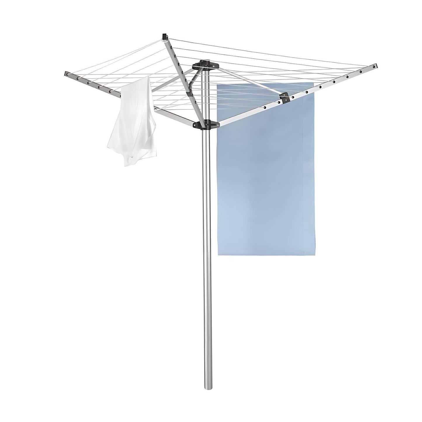 4 Arm 55m Aluminium Rotary Airer / Washing Line with 38mm Pole