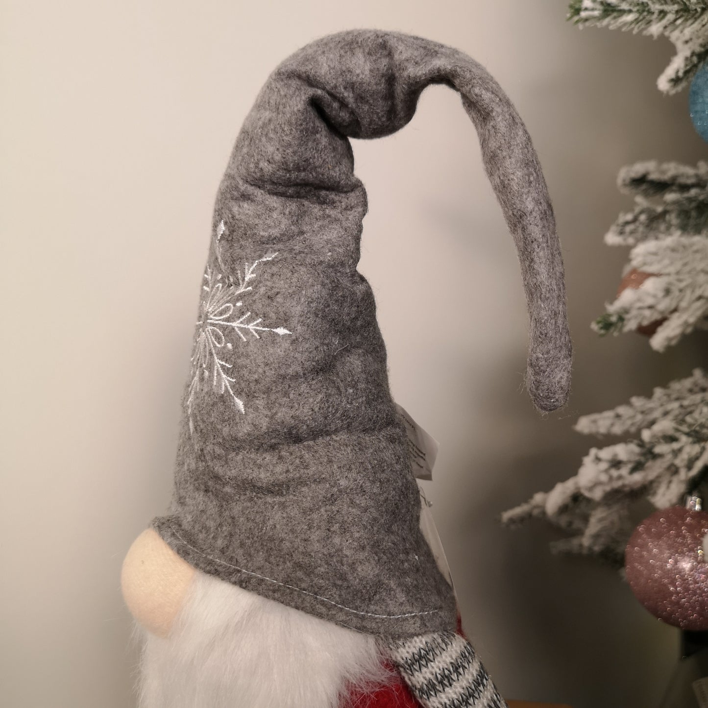 74cm Christmas Sitting Bearded Gonk with Dangly Legs in Grey Hat