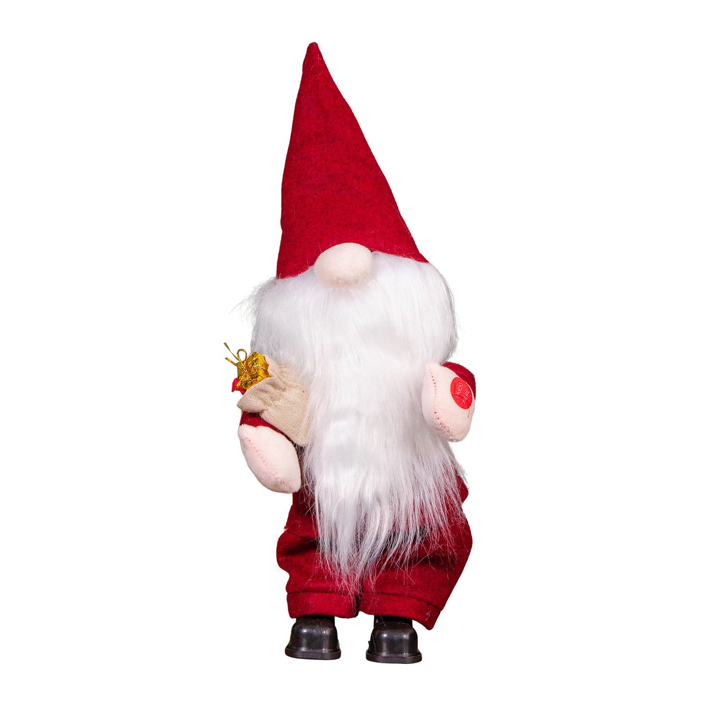 35cm Battery Operated Musical Walking Christmas Gonk Decoration in Red