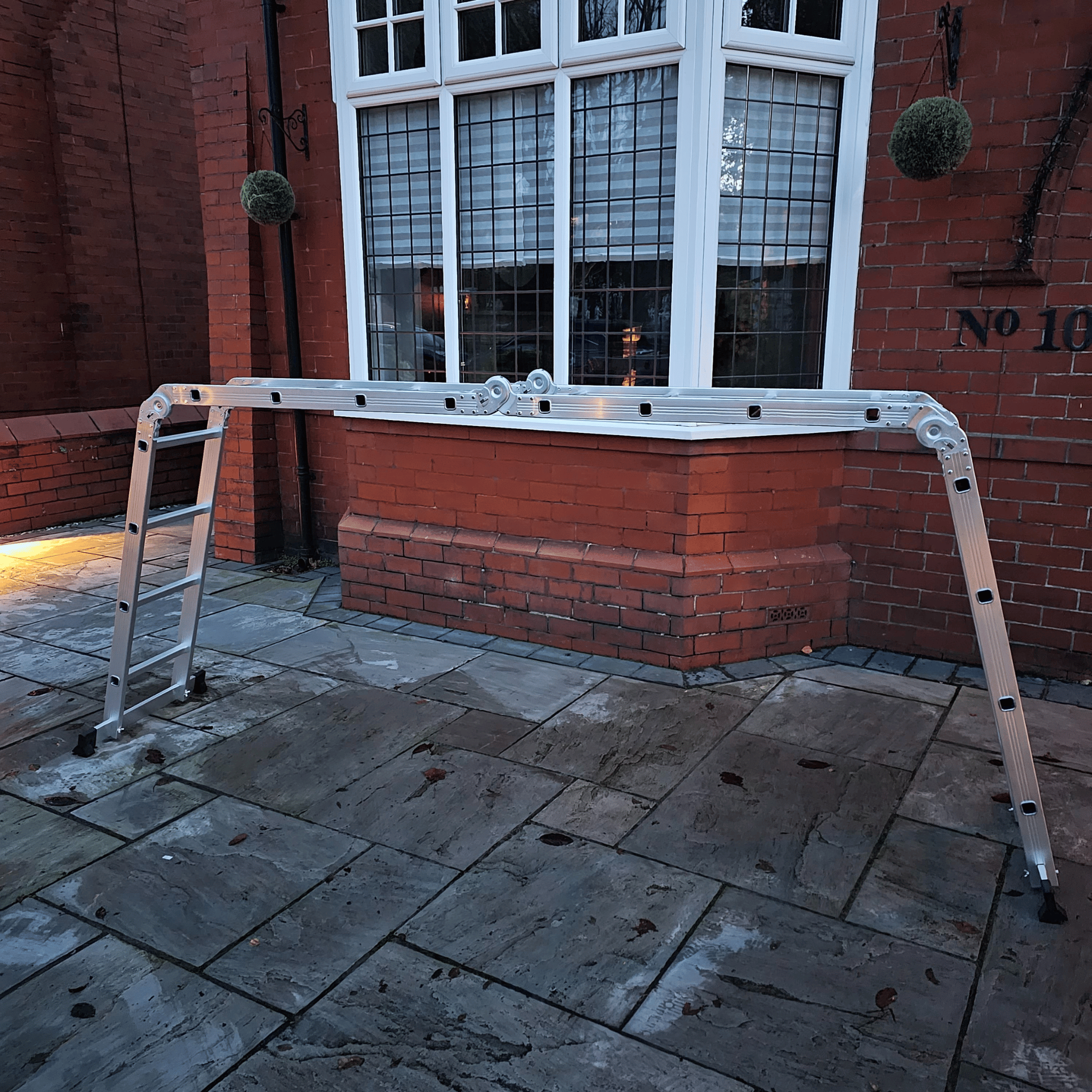 4.6m Large Lightweight Aluminium Folding Multi-position Work Platform Ladder