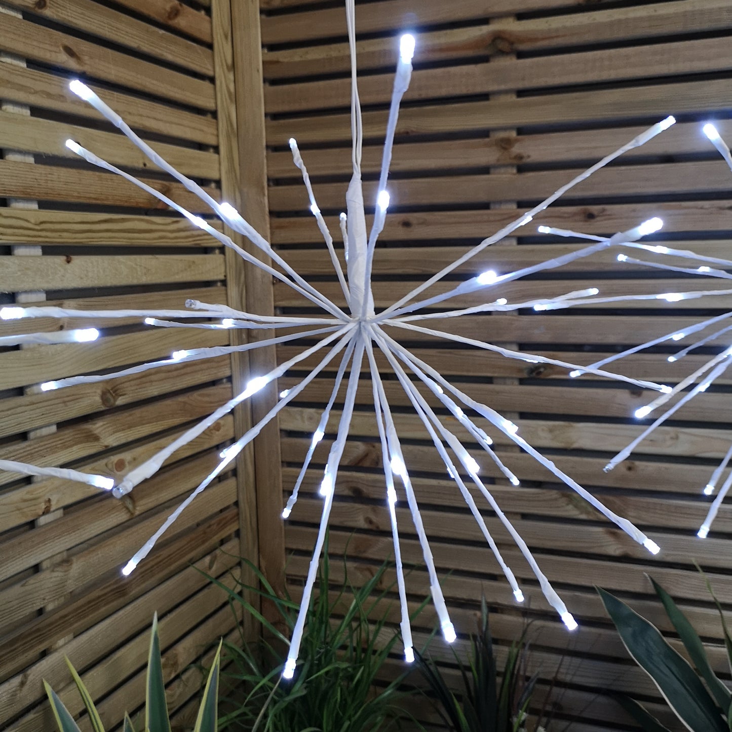 Set Of 4 45cm Sparkle Christmas Ball with Twinkling Cool White LEDs