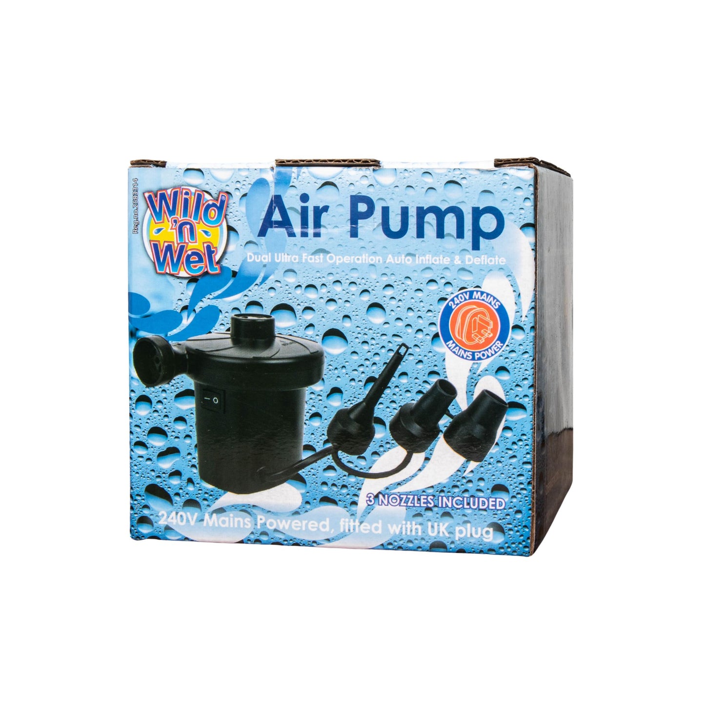 240v Plug in Mains Operated Inflate and Deflate Pump for Pools Boats Camping