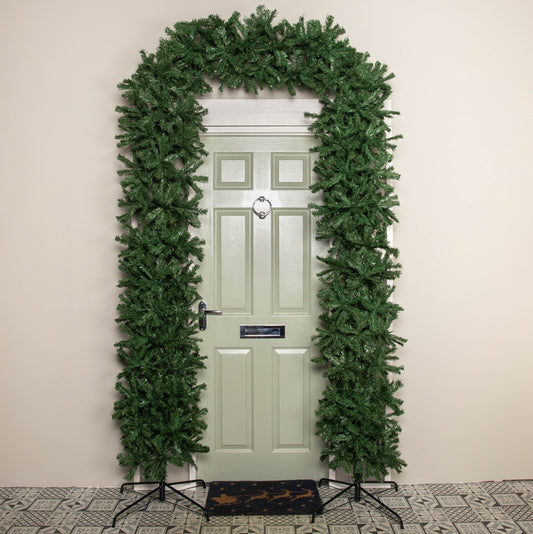 8ft (2.57m) Single Door Artificial Christmas Tree Arch in Green with 2000 Tips