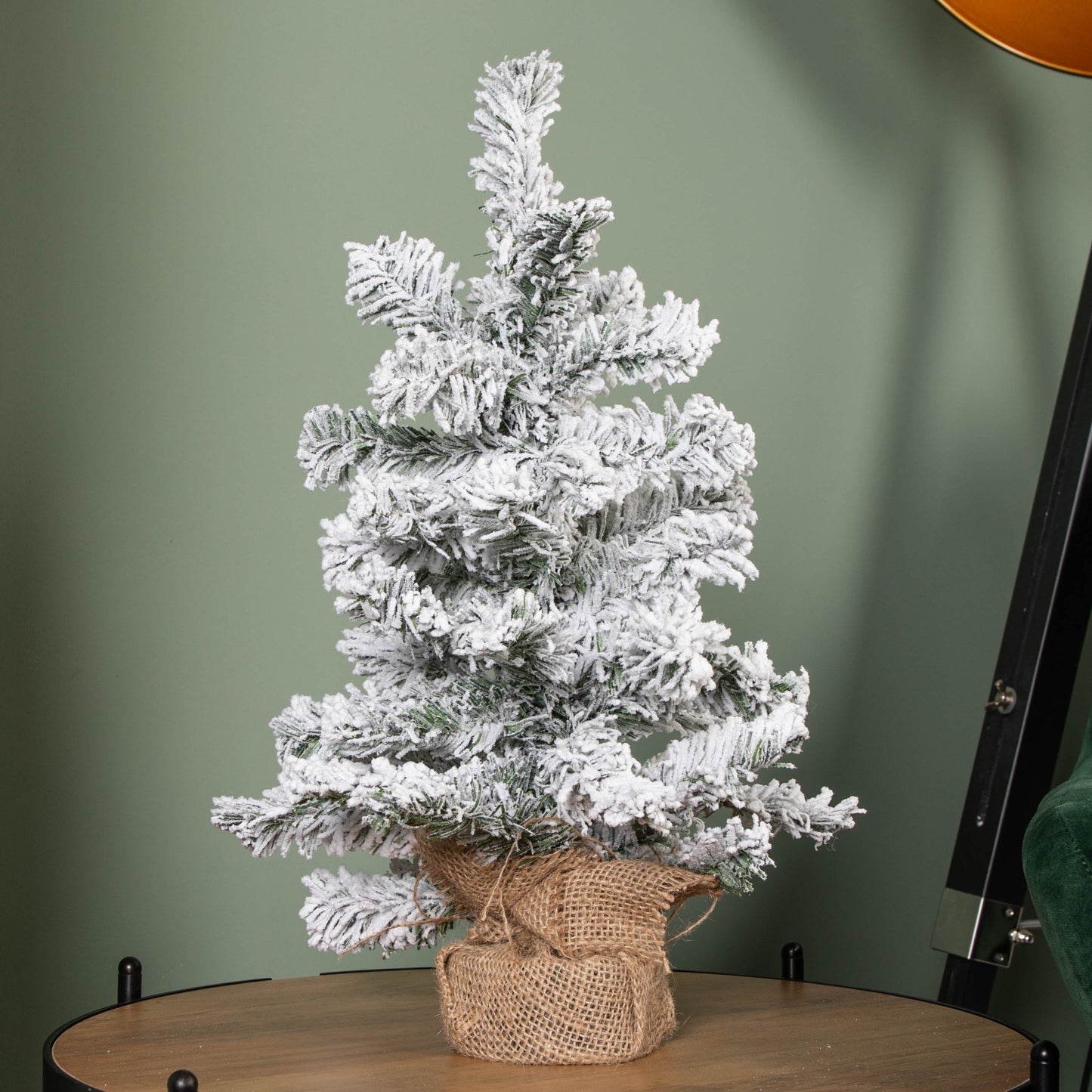 45cm Mini Imperial Snow Flocked Christmas Tree in Burlap Base