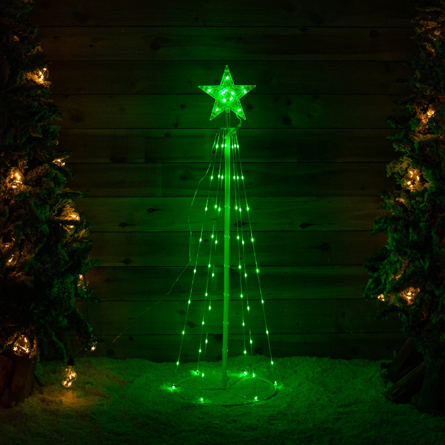 1.2M Light up Smart Christmas Cone Tree with Multi-Action RGB LEDs