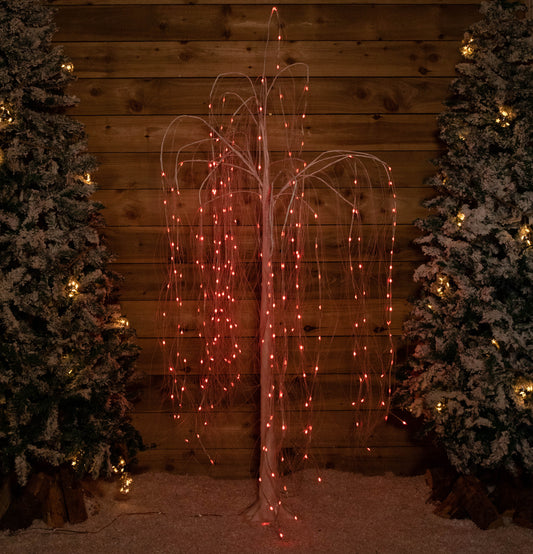 1.2m White Christmas Willow Tree with App, Remote Control and 140 RGB LEDs