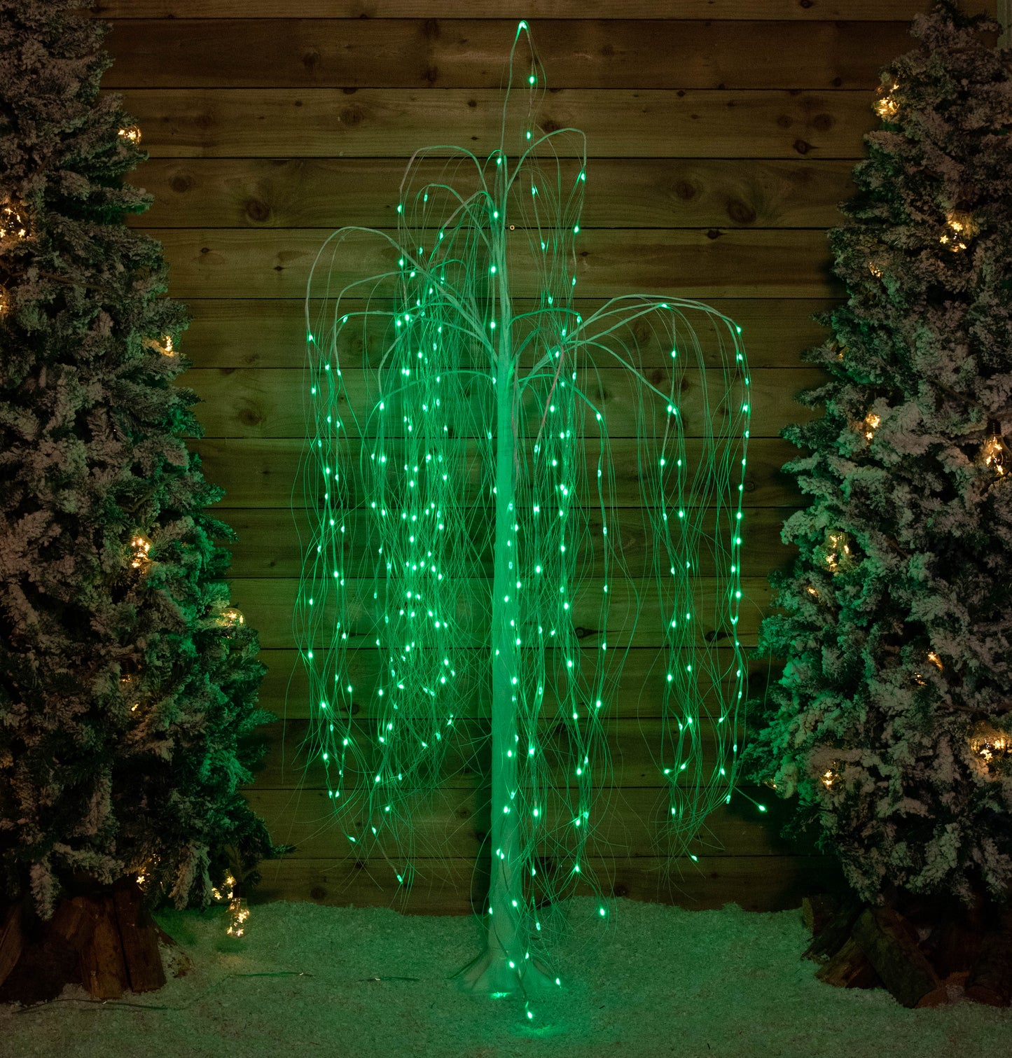 1.2m White Christmas Willow Tree with App, Remote Control and 140 RGB LEDs