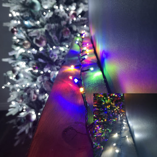 12m White or Multi Colour Colour Changing Connectable String LED Lights Christmas Decorations