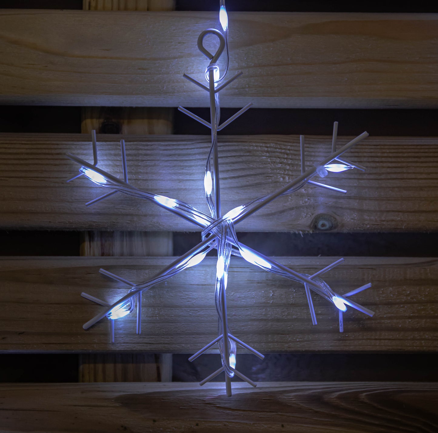 1.2m x 1.2m FlexiBrights Christmas Snowflake Curtain Lights with 267 White LEDs