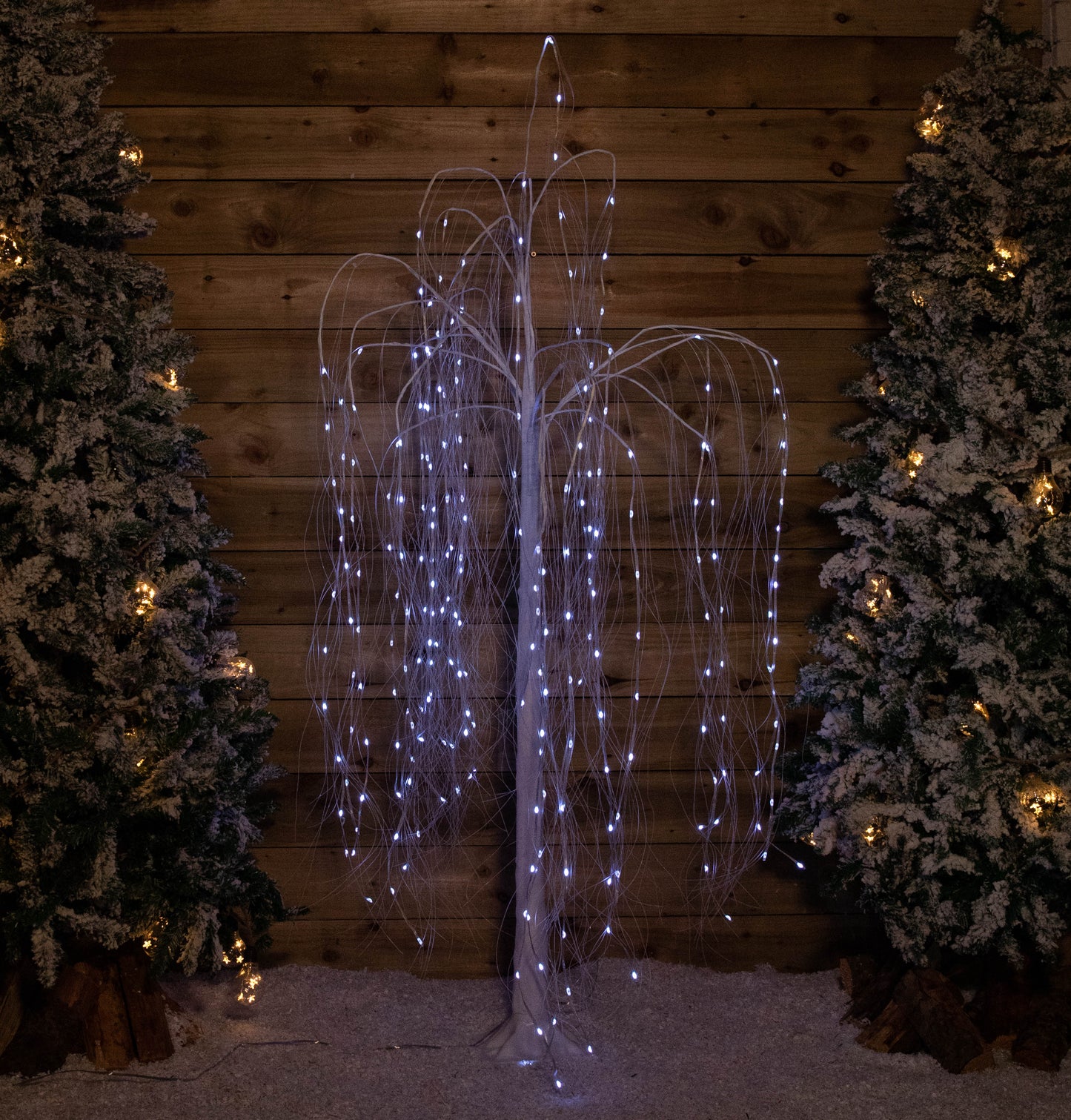 1.8m White Christmas Willow Tree with App, Remote Control and 240 RGB LEDs