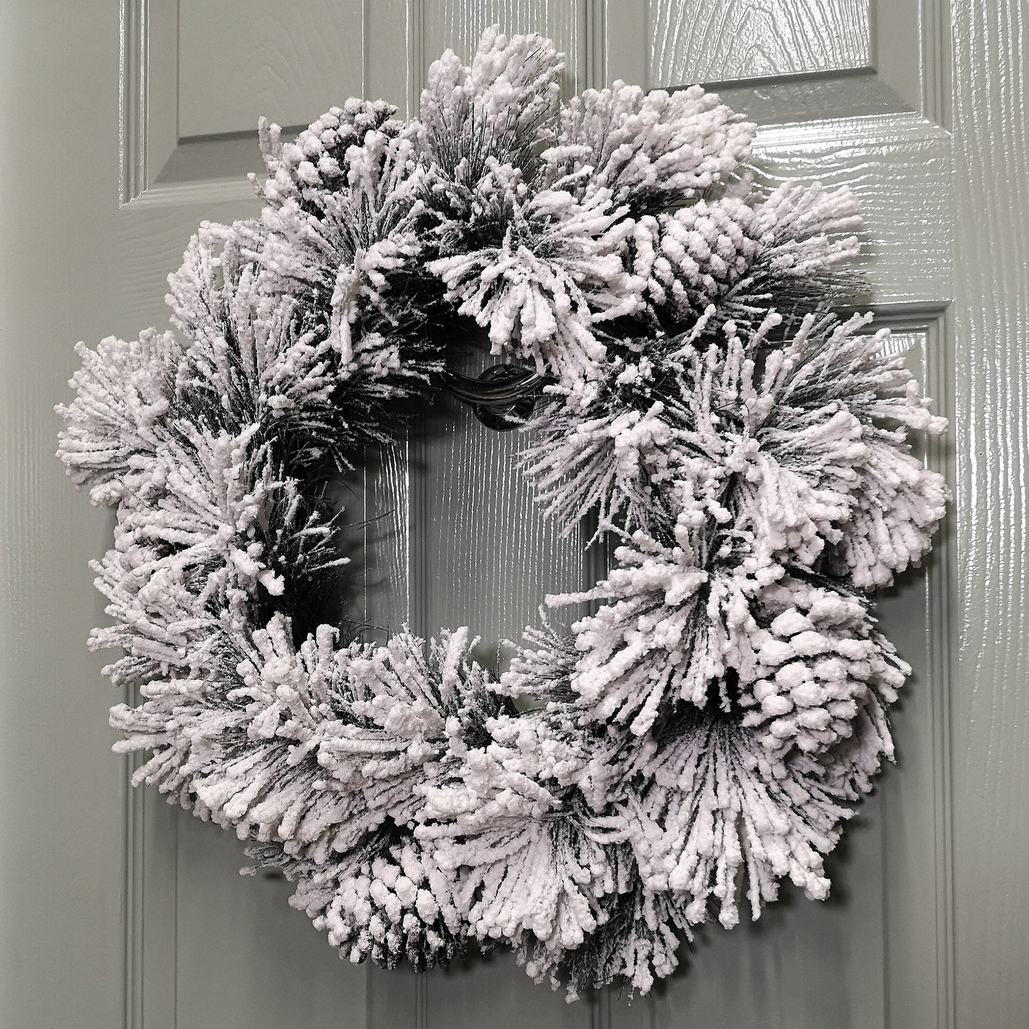 50cm Premier Christmas Snow Flocked Door Wreath