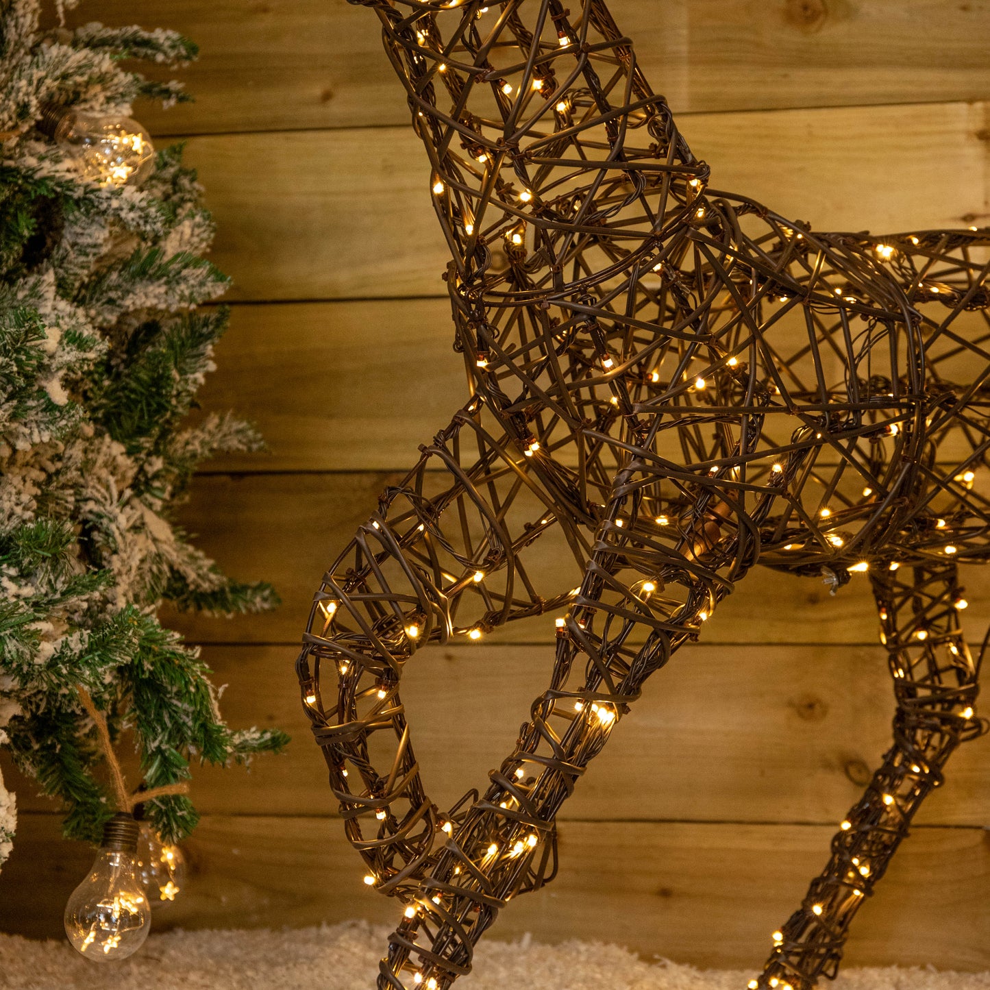 1.25m Light up Brown Christmas Stag with 286 White & Warm White Multi-Action LEDs