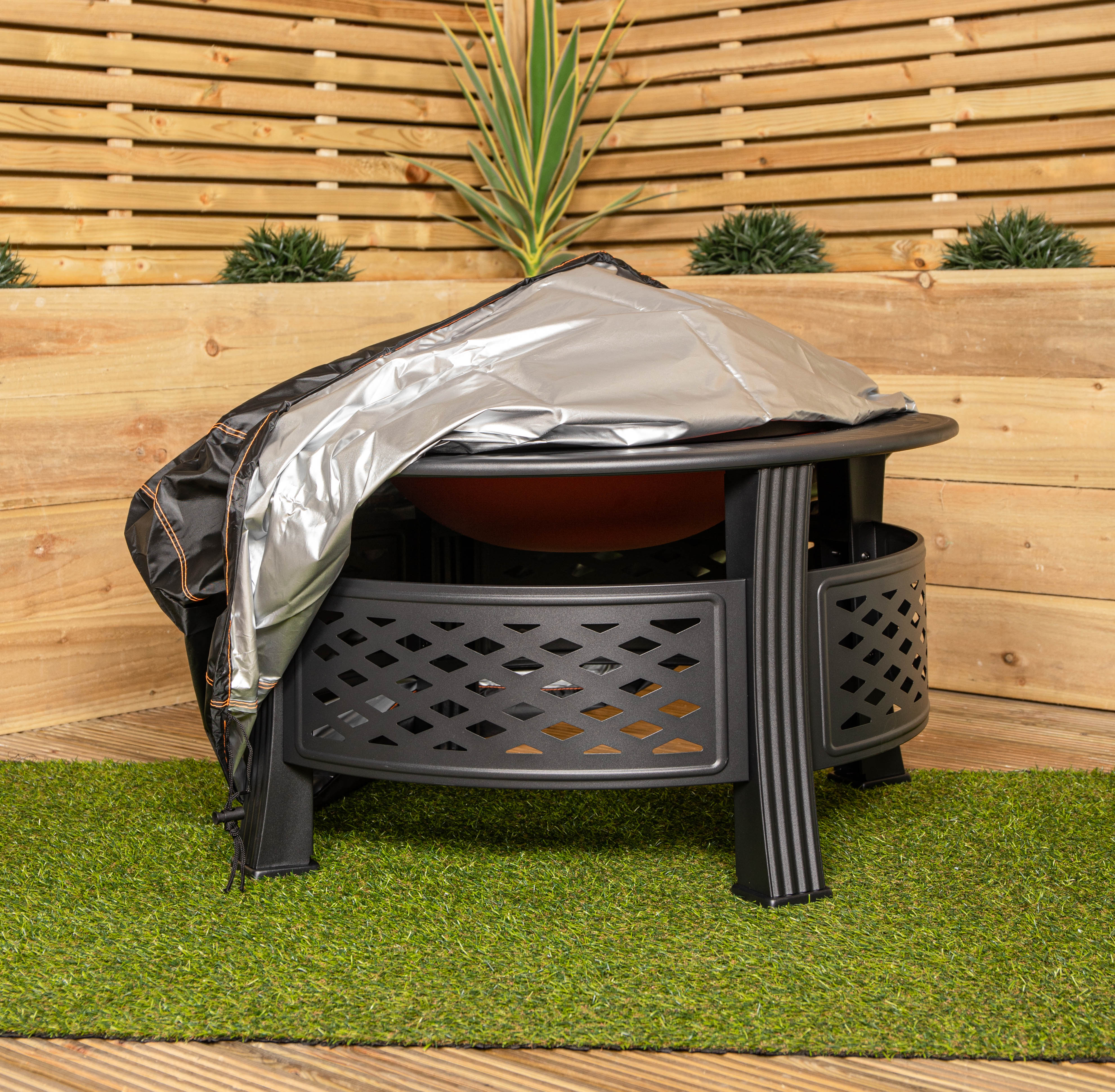 Samuel Alexander Heavy Duty Waterproof Anti UV Windproof Outdoor Protective Garden Fire Pit Cover