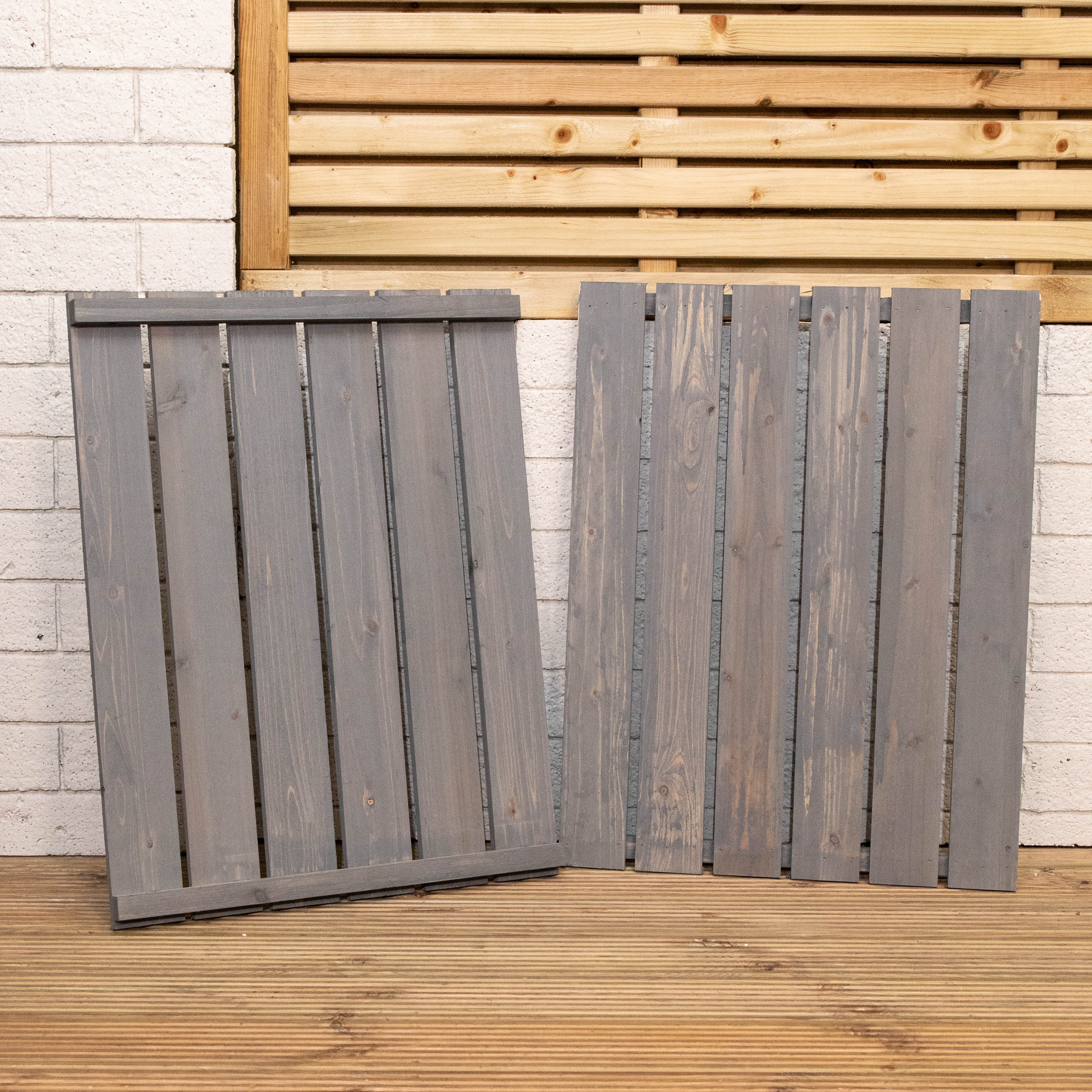Pack of 2 Grey Washed Back Panels Only for SA-BINS2 Single Bin Storage