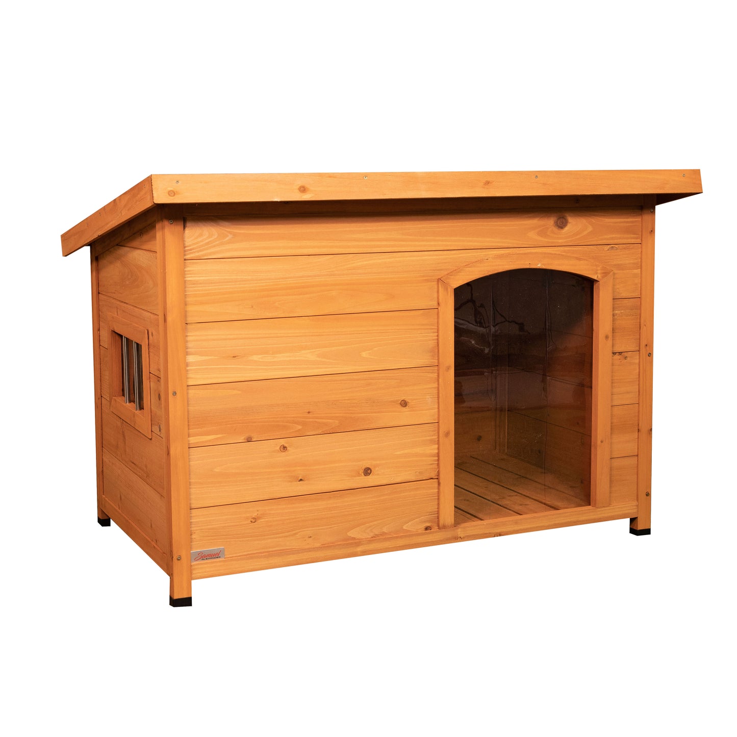 72cm x 1.04m Medium Outdoor Garden Cosy Wooden Dog House Kennel with Window