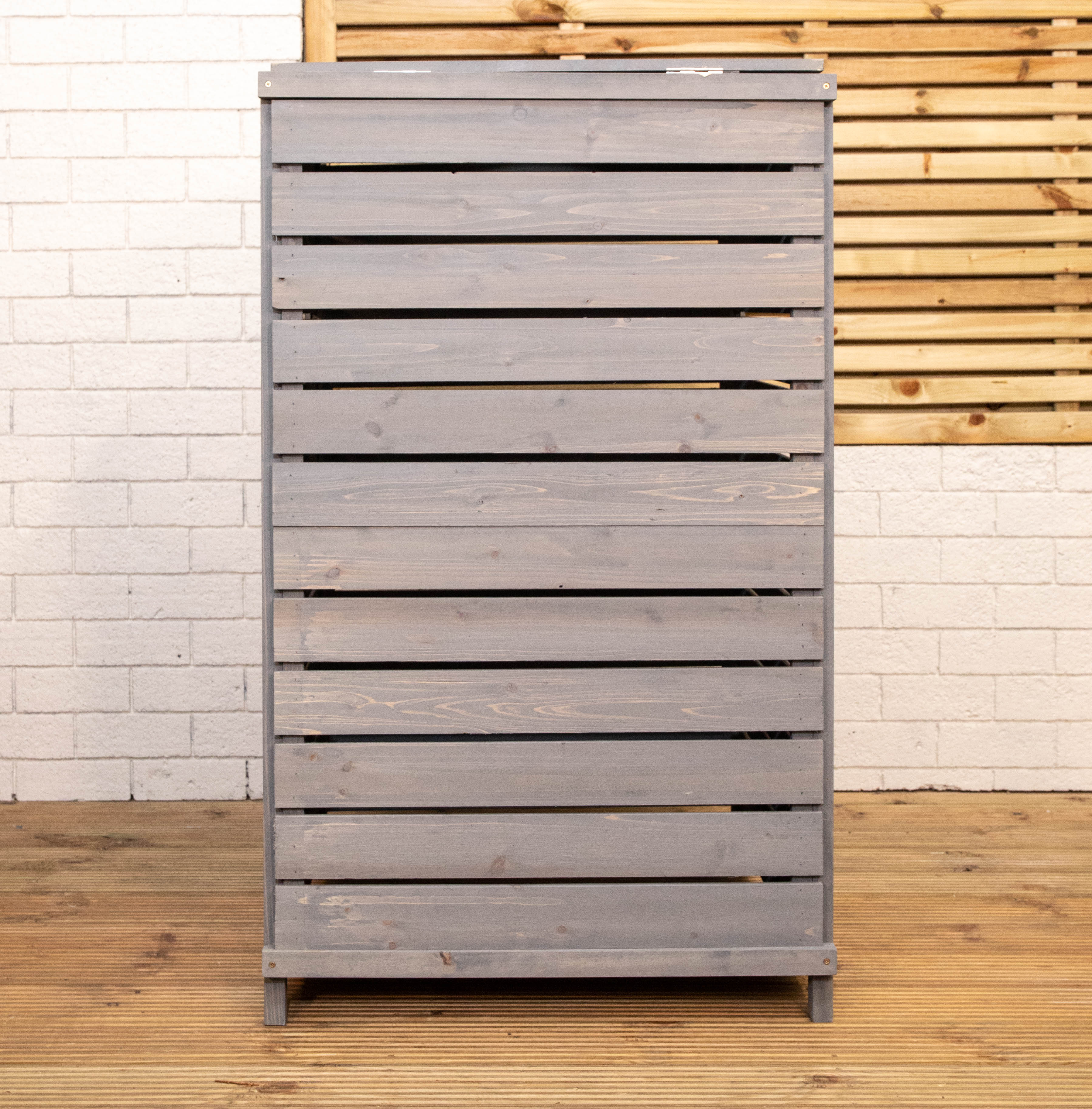 Pack of 2 Grey Washed Back Panels Only for SA-BINS2 Single Bin Storage