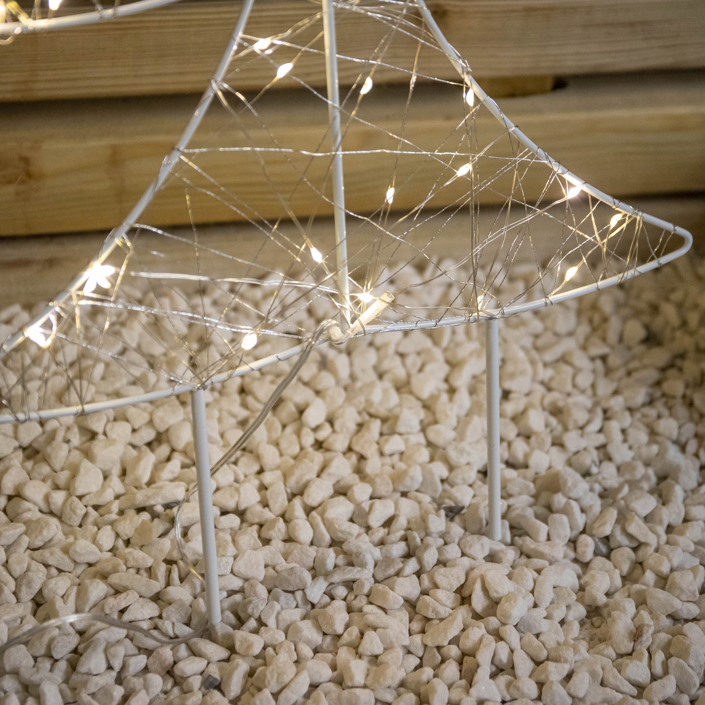 Set of 4 80cm Light up Christmas Tree Path Lights with 400 Warm White LEDs