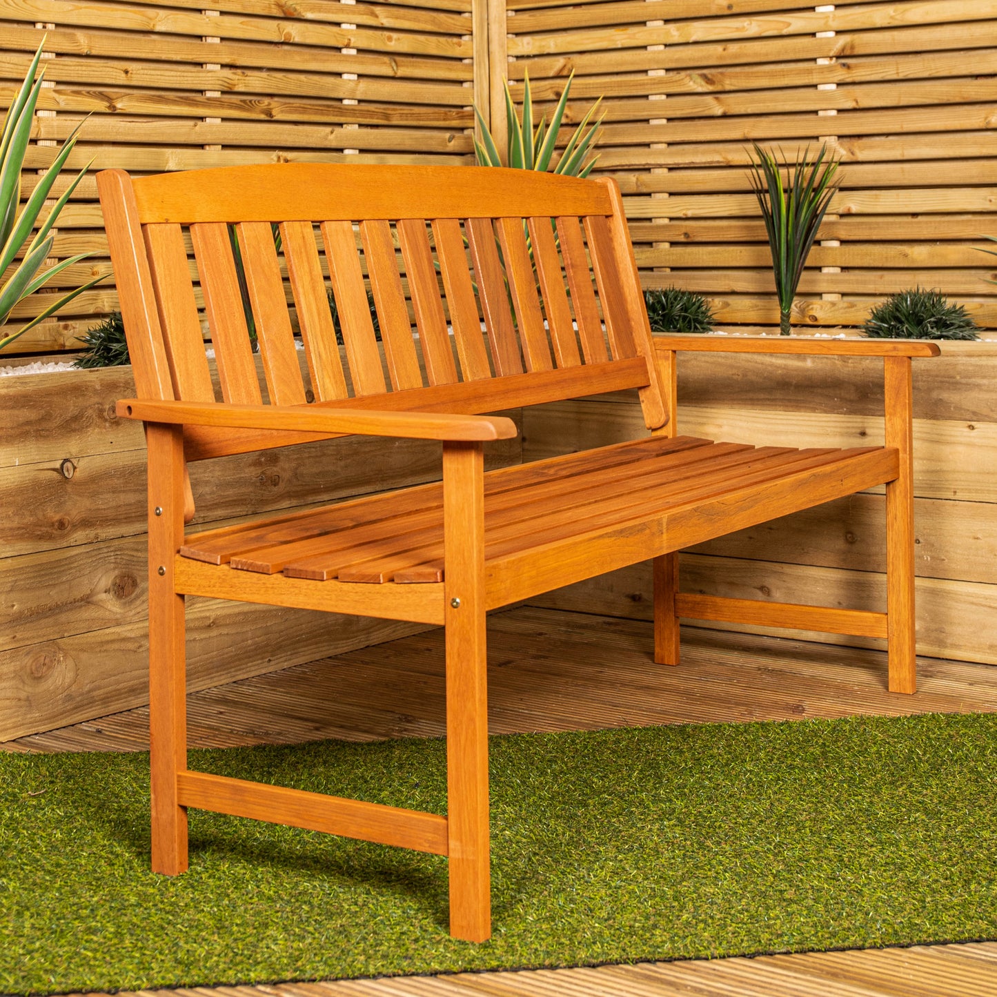 3 Seater Traditional Wooden Garden Patio Bench Seat