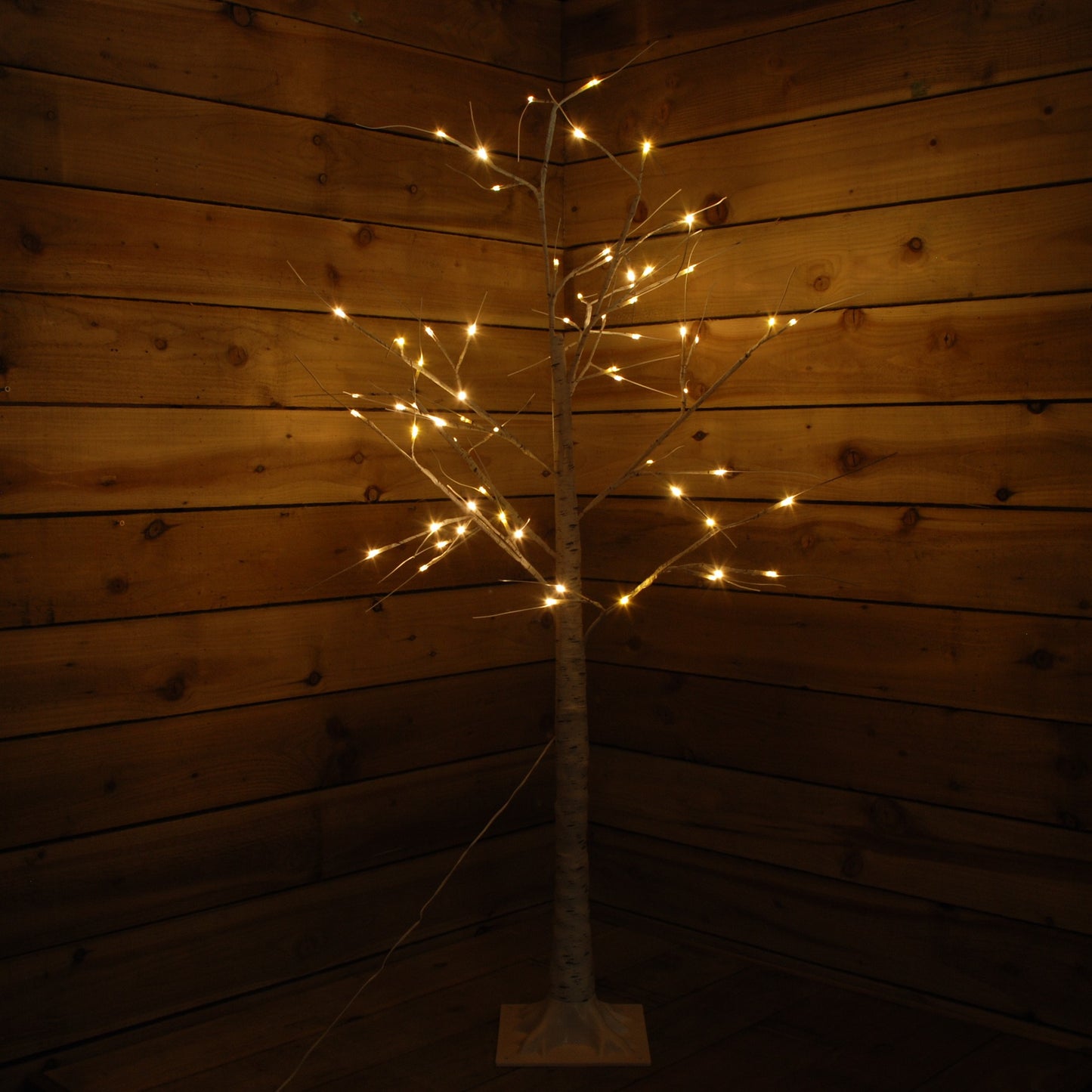 1.5m Christmas Twinkling Birch Tree with Warm White LEDs