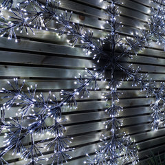 1.5m Twinkling Starburst Snowflake Christmas Decoration with 1080 White LEDs