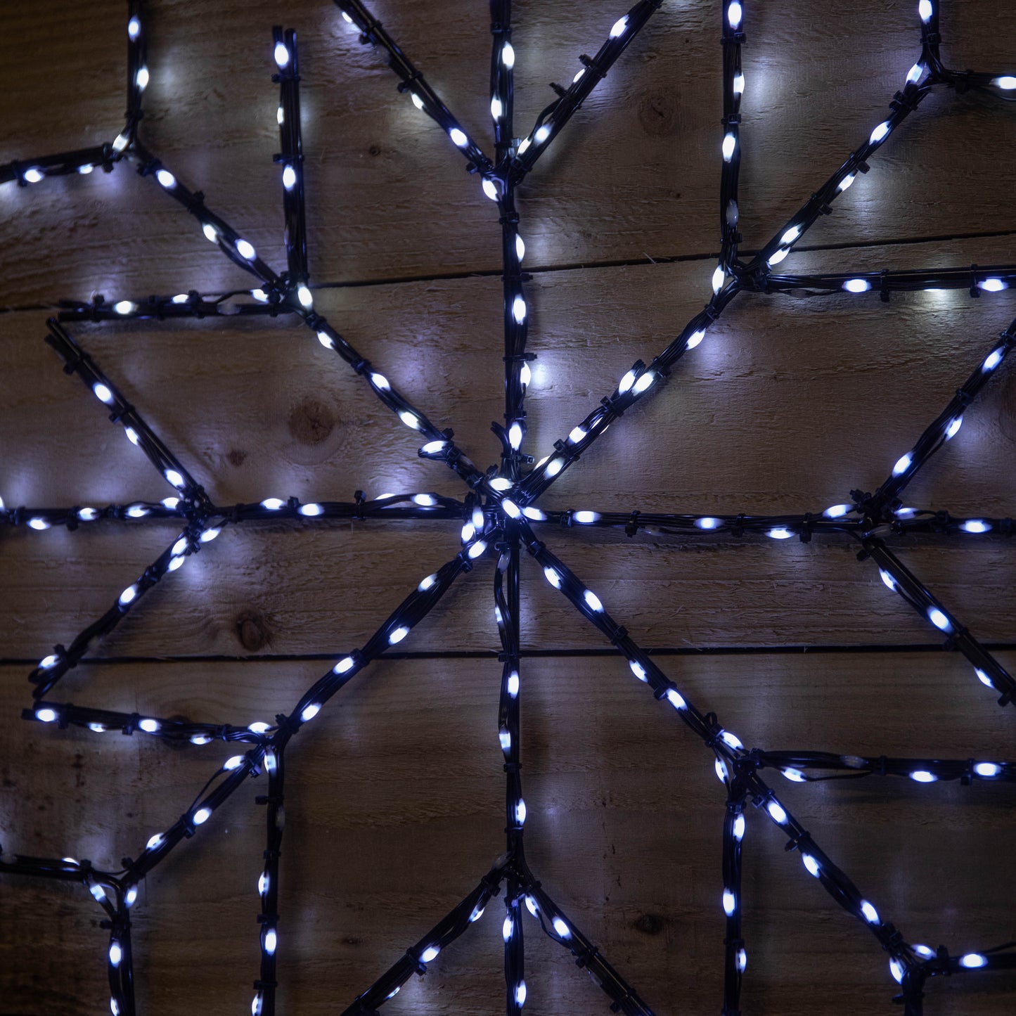 76cm Light up FlexiBrights Hanging Christmas Snowflake with 250 White LEDs