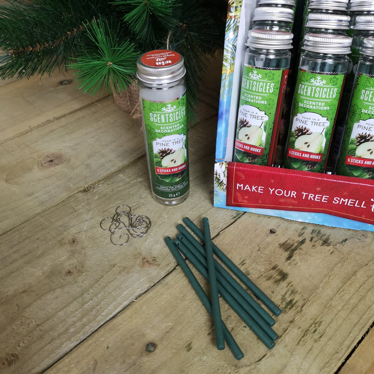 6 Scentsicles Scented Hanging Ornaments Sticks for your Christmas Tree