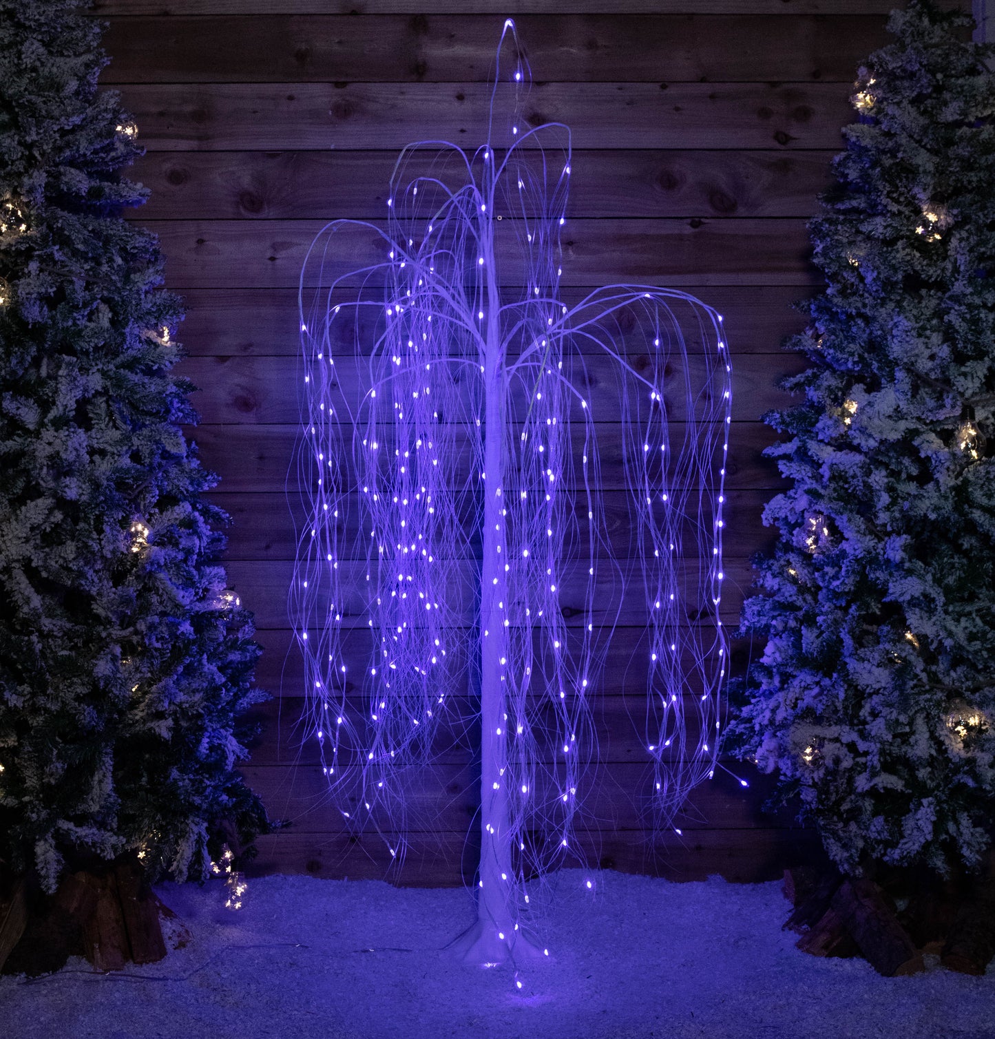 1.2m White Christmas Willow Tree with App, Remote Control and 140 RGB LEDs