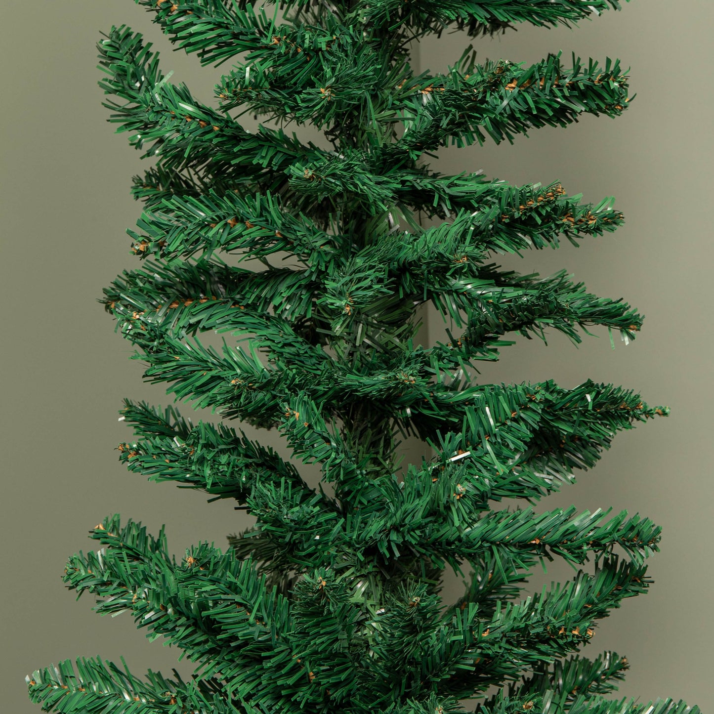 4ft (1.2m) Green Artificial Pencil Christmas Tree With Green Metal Stand and 168 Tips