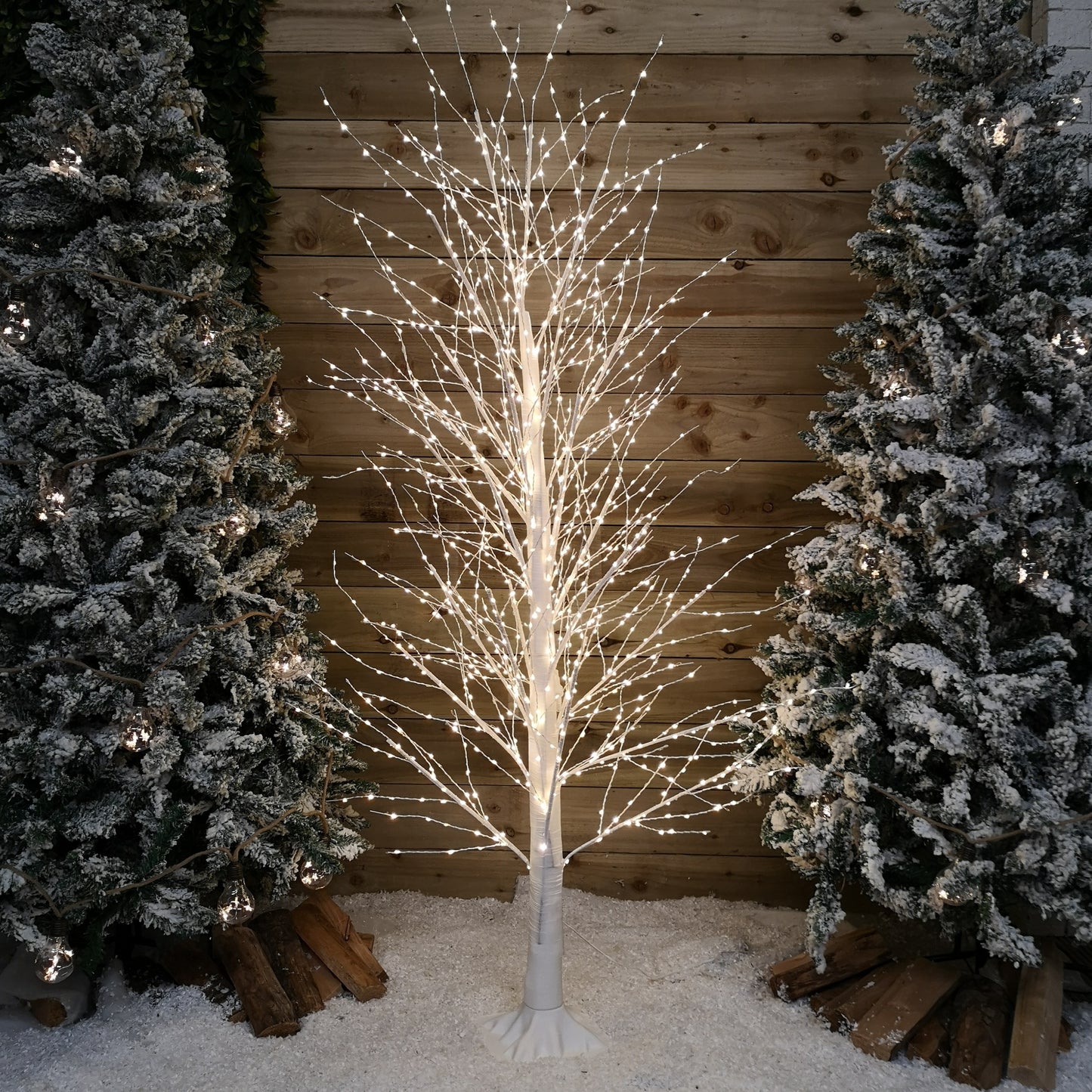 6ft (1.8m) White Modelling Micro Dot Tree with 1,300 Twinkling LEDs in Warm white 