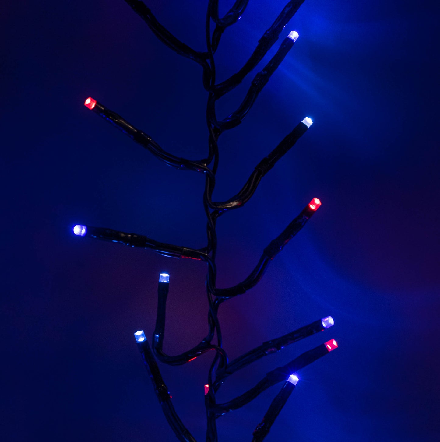 9.3m 720 LED Christmas Cluster Multi-Action String Lights with Timer in Blue, Red & White