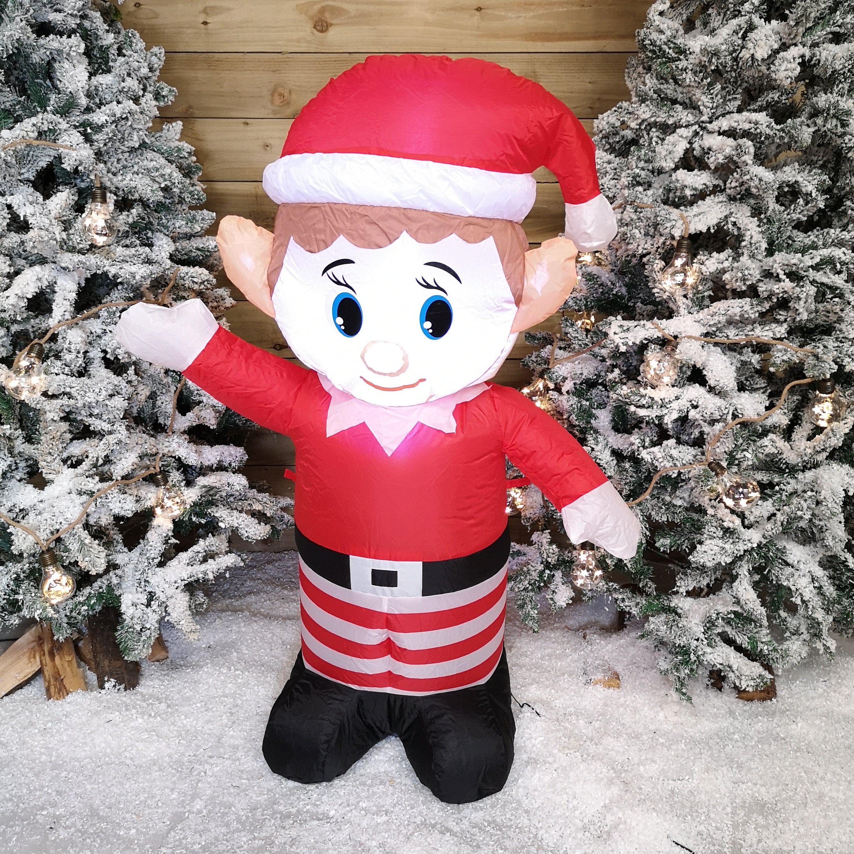 120CM Self Inflating LED Inflatable Christmas Elf Decoration