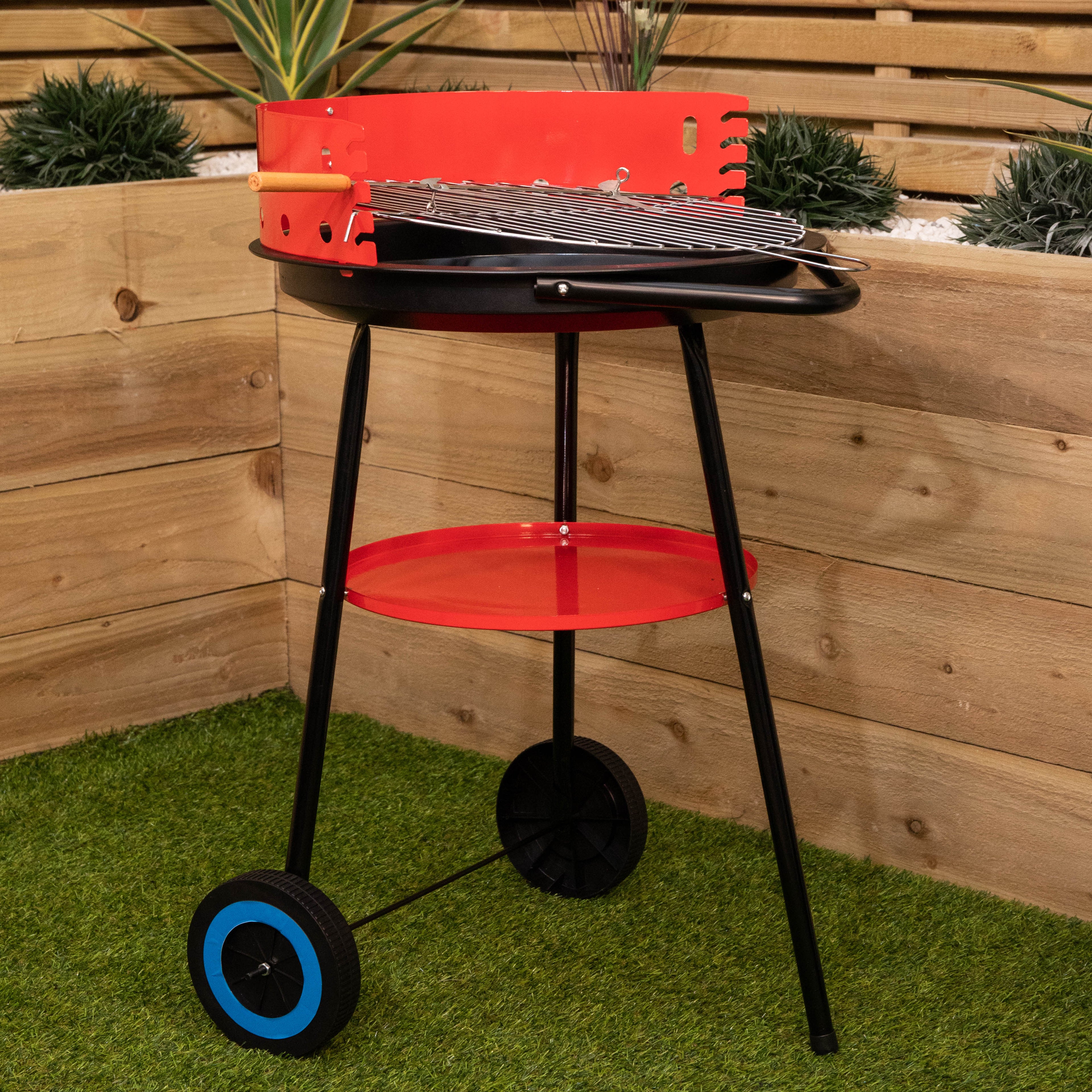 17" Outdoor Portable Garden Patio Round Charcoal Barbecue / BBQ with Wheels