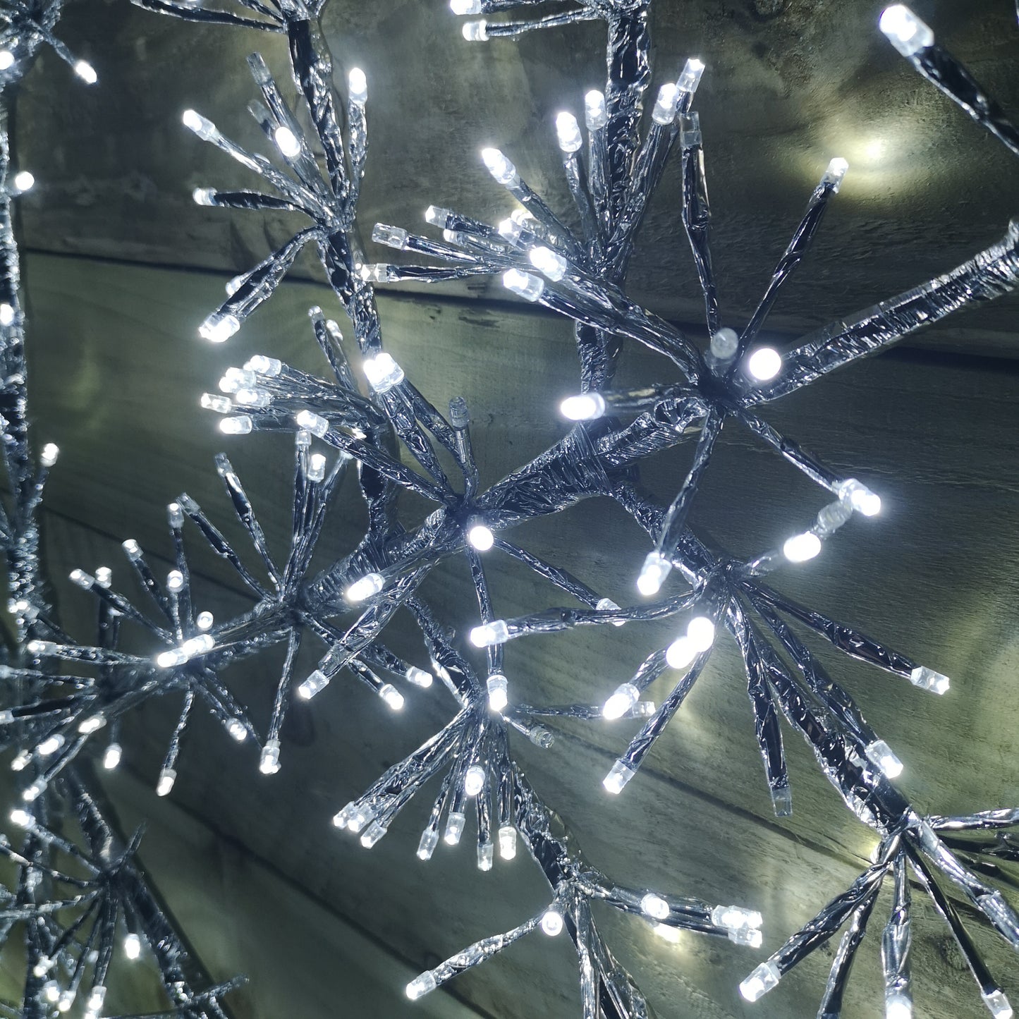 1.2m Premier Silver Starburst Christmas Snowflake 960 White LEDs