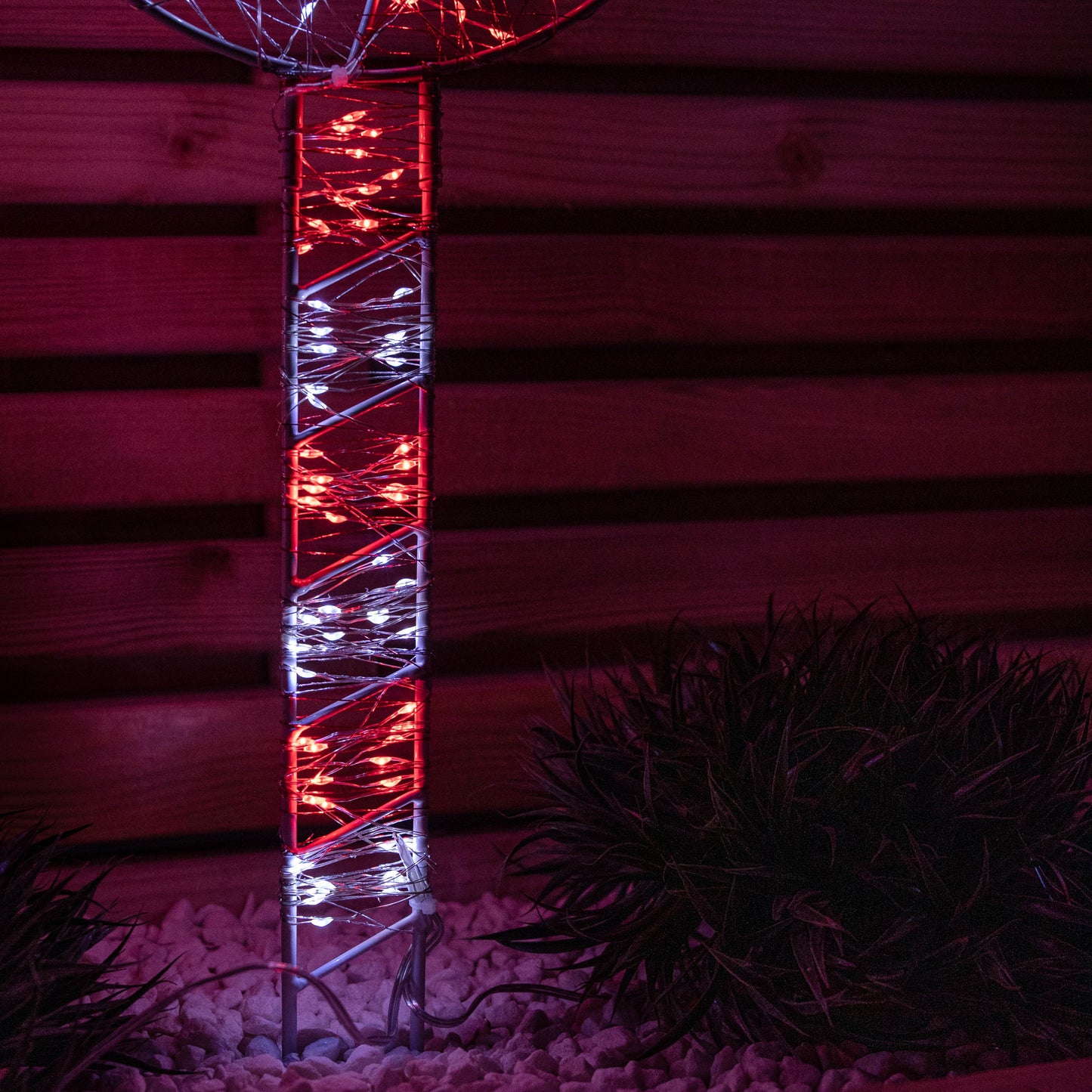 Set of 4 60cm Light up Christmas Lollipop Garden Path Lights with 720 Red & White LEDs